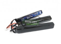 Blue MAX Аккумулятор 11.1В 3000мАч 20C  3x (17.6x25x128)мм /трехлепестковый/М-серия цевье, приклад/