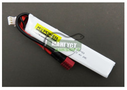MPower Аккумулятор LIPO 7,4В 1000мАч 15-25C Stick (11.3 × 20 × 102) мм /в трубу приклада М4/Т-разъем/ 