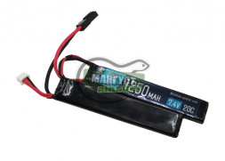 Blue MAX Аккумулятор  7,4В 1250мАч 20C 2х/11x20x105 mm/2х лепестковый/ 