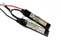 IPower Аккумулятор 7.4В LiPO 2200мАч 20C /размеры (12x20x102) мм *2 /двухлепестковый/ в крейнсток,в приклад "весло", G-36 type , MP-40