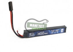 Blue MAX Аккумулятор 7,4В 1450мАч 30C Stick (15x16.5x115)мм /AUG, G36, М-серия цевье, MP40, АК под крышку/